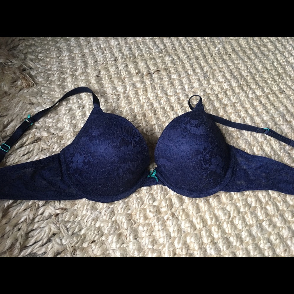 Blue Lace Push-up Bra NWOT